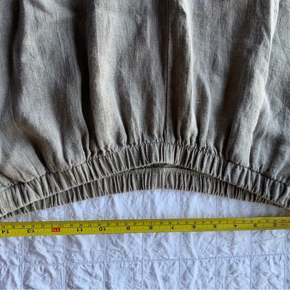 Flax Natural Sociable Flood Wide Leg Linen Pants Large - Picture 12 of 16